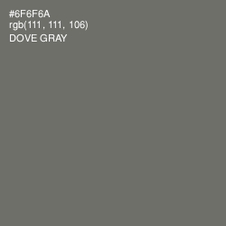 #6F6F6A - Dove Gray Color Image